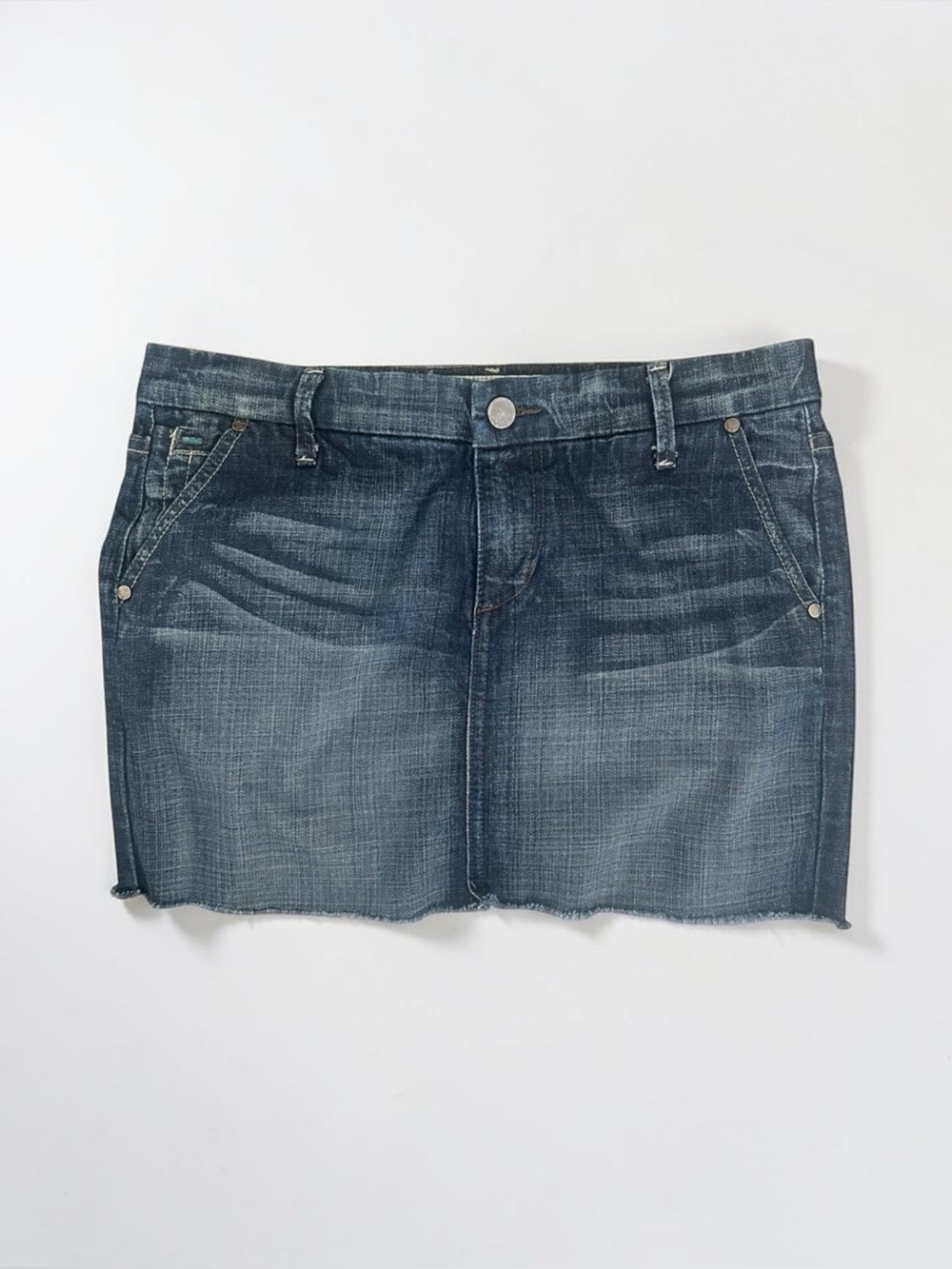 Joe's Jeans Dark Blue Denim skirt raw hem size 30